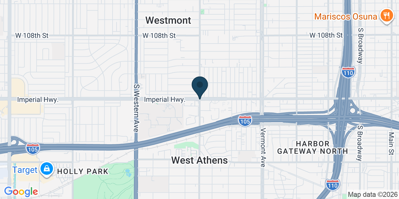 Map showing Westmont, Los Angeles County, CA
