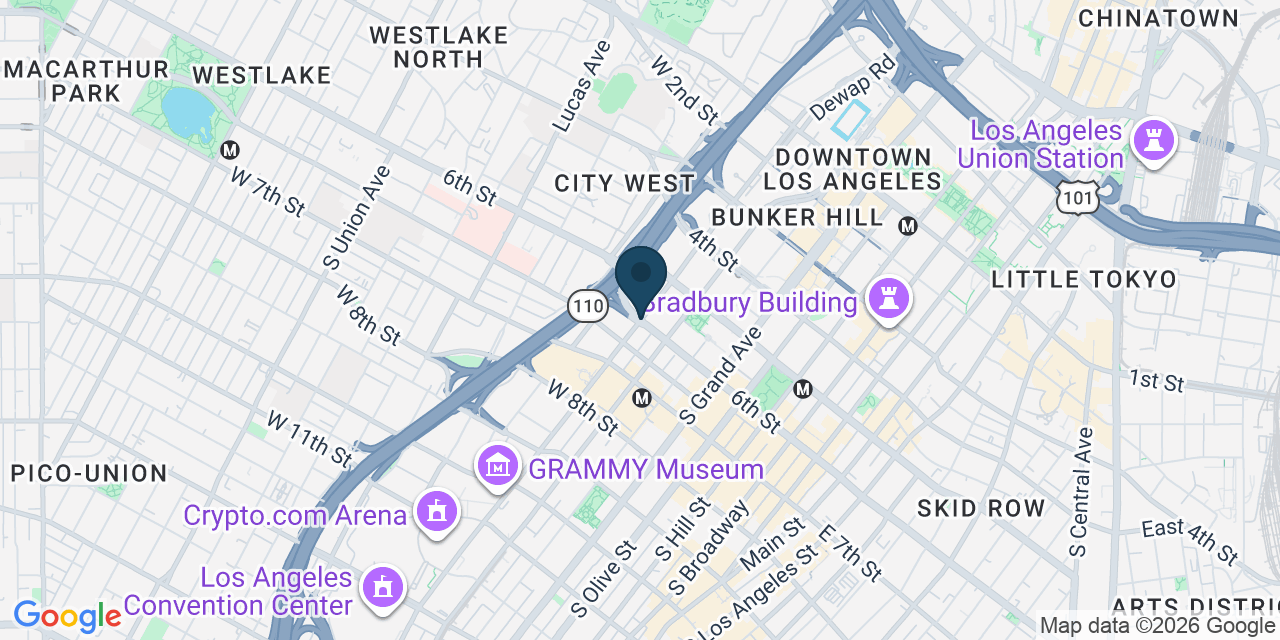 Map showing Los Angeles, Los Angeles County, CA