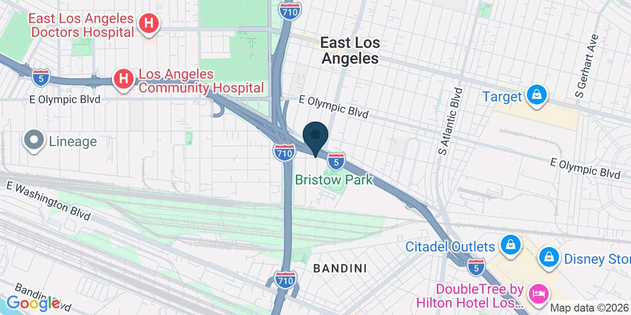 Map showing Los Angeles County, CA