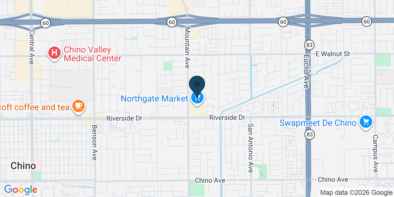 Map showing Chino, San Bernardino County, CA
