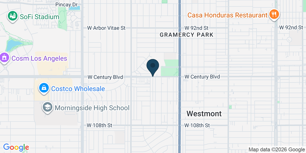 Map showing Los Angeles County, CA