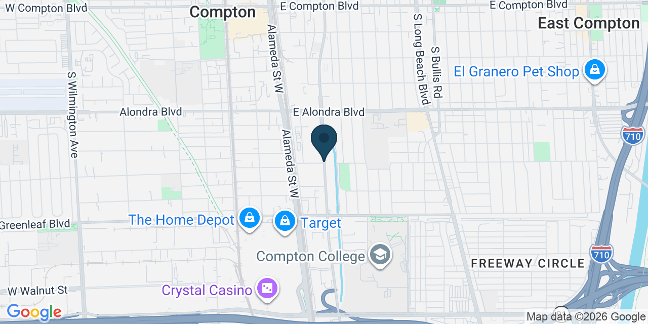 Map showing Los Angeles County, CA
