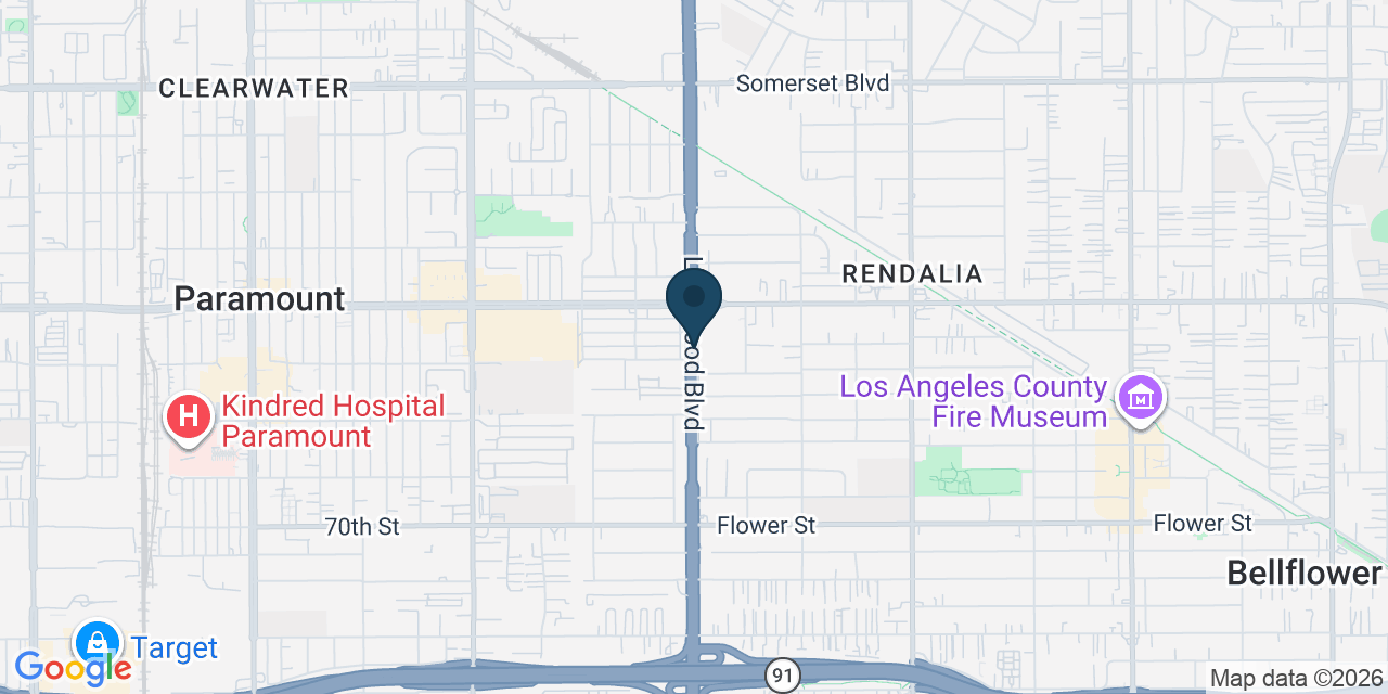 Map showing Los Angeles County, CA