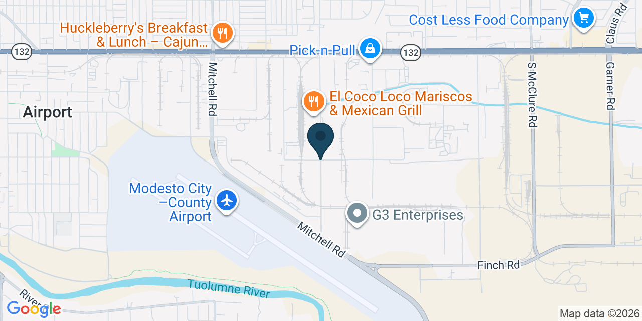 Map showing Stanislaus County, CA