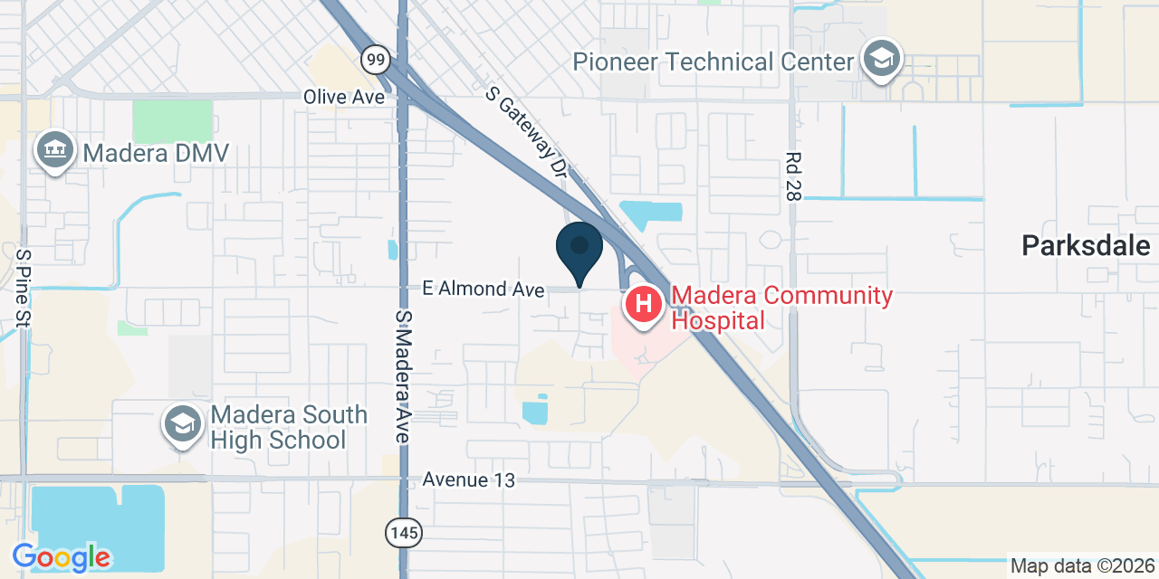 Map showing Madera, Madera County, CA
