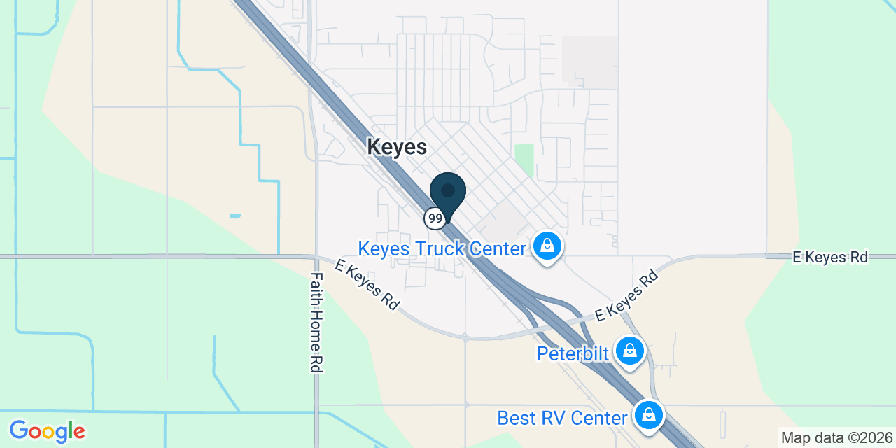 Map showing Keyes, Stanislaus County, CA