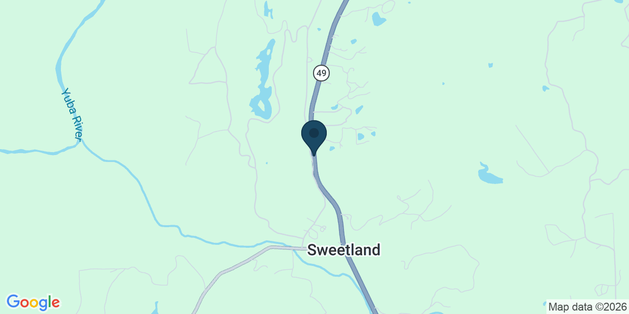 Map showing Nevada County, CA