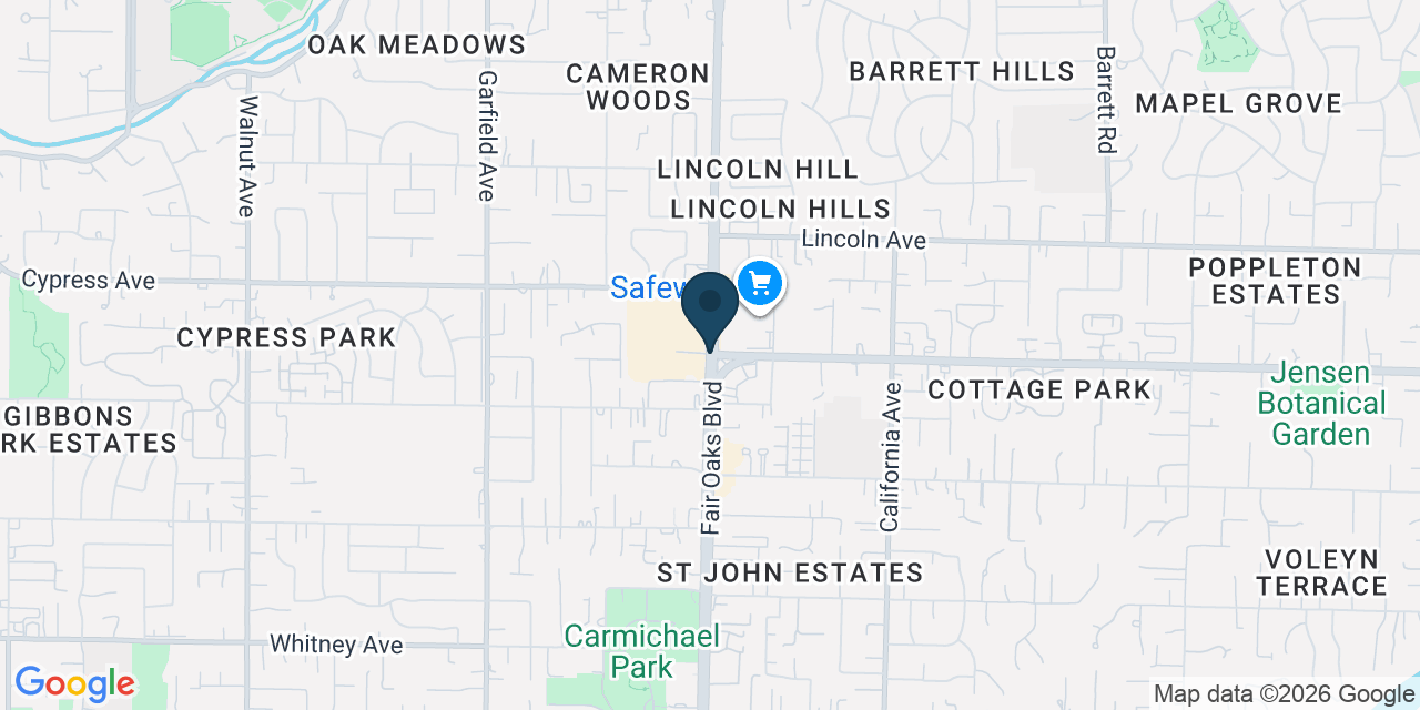 Map showing Carmichael, Sacramento County, CA