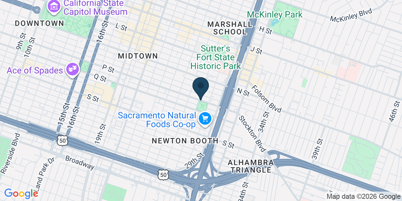 Map showing Sacramento, Sacramento County, CA
