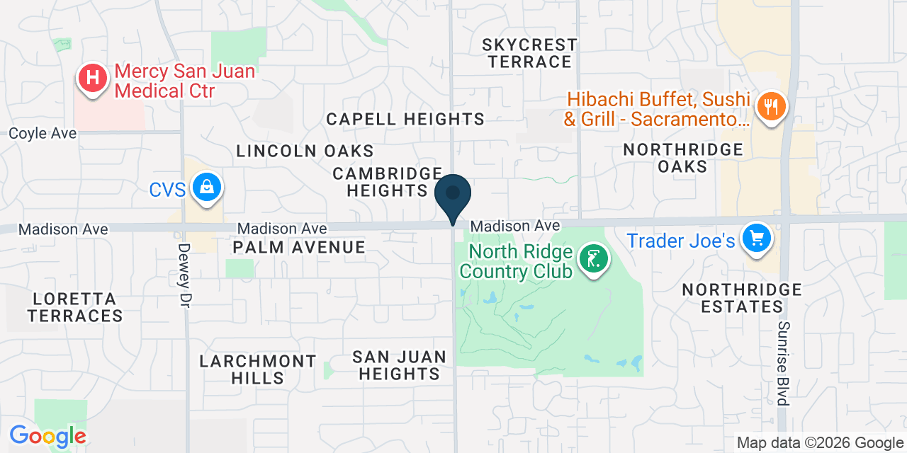 Map showing Carmichael, Sacramento County, CA