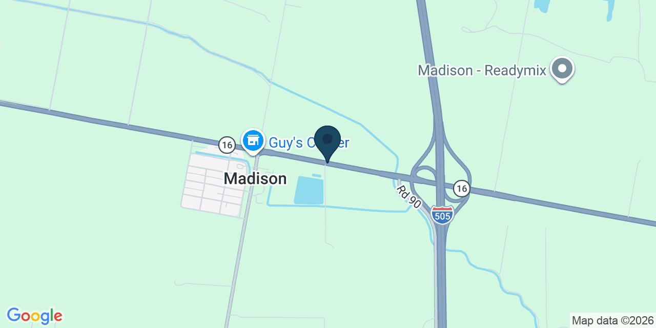 Map showing Madison, Yolo County, CA