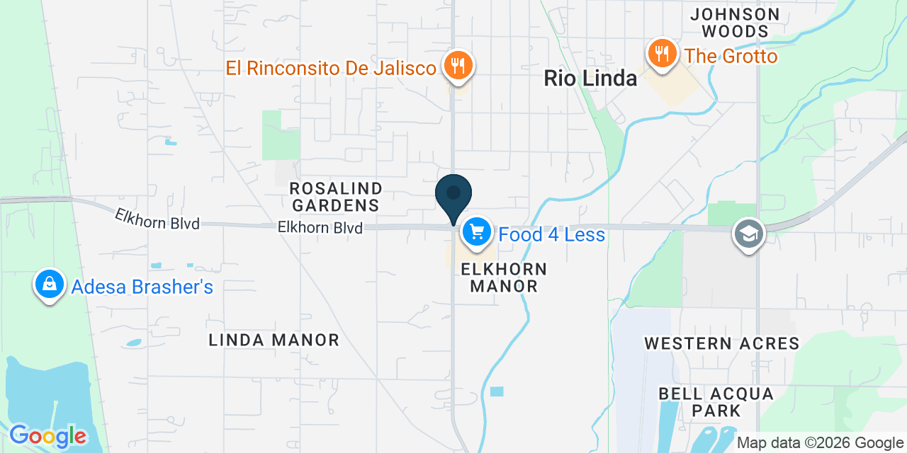 Map showing Rio Linda, Sacramento County, CA