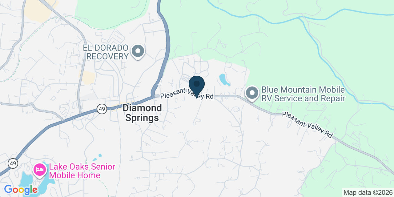 Map showing Diamond Springs, El Dorado County, CA