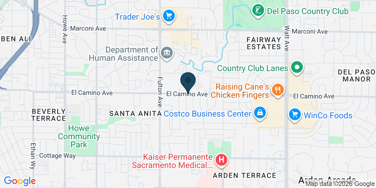 Map showing Sacramento County, CA