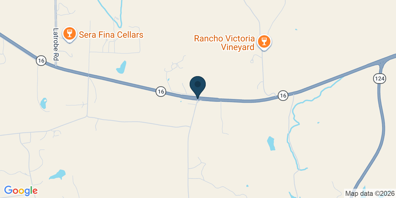 Map showing Amador County, CA