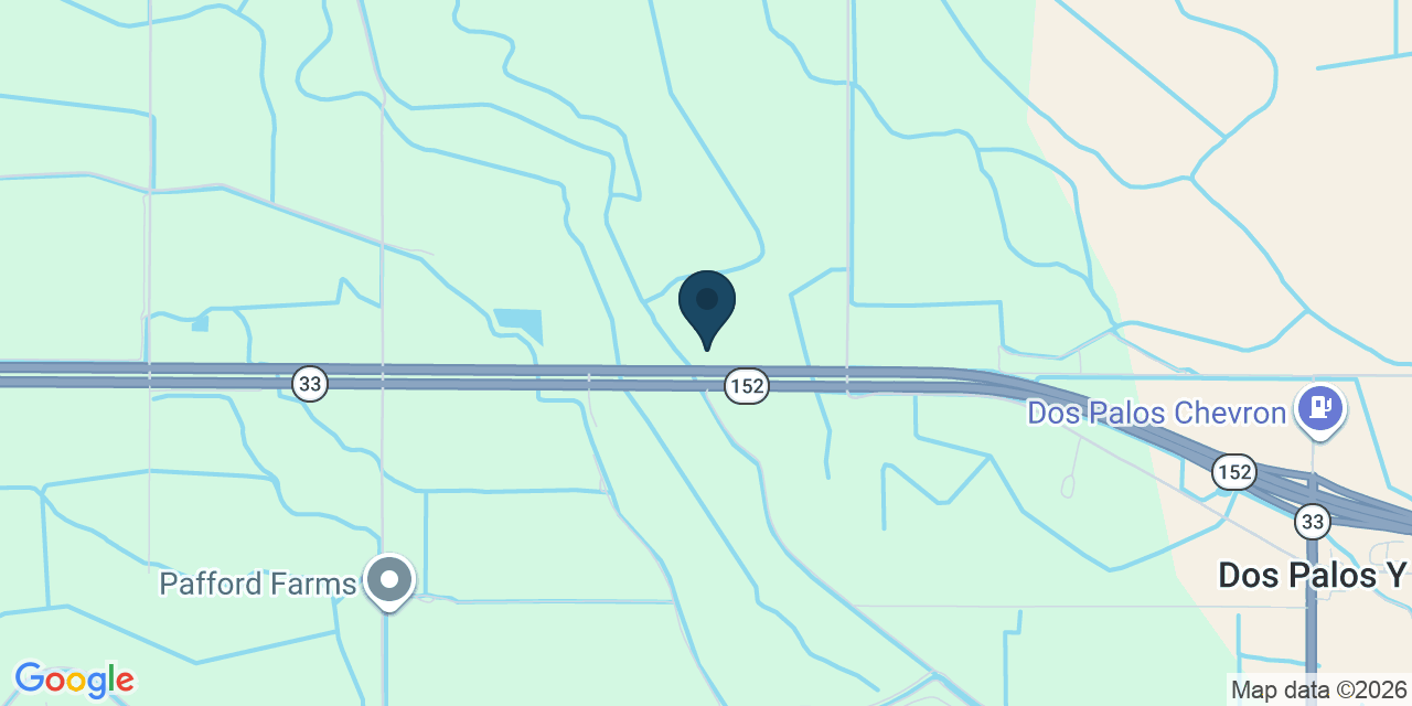 Map showing Dos Palos, Merced County, CA