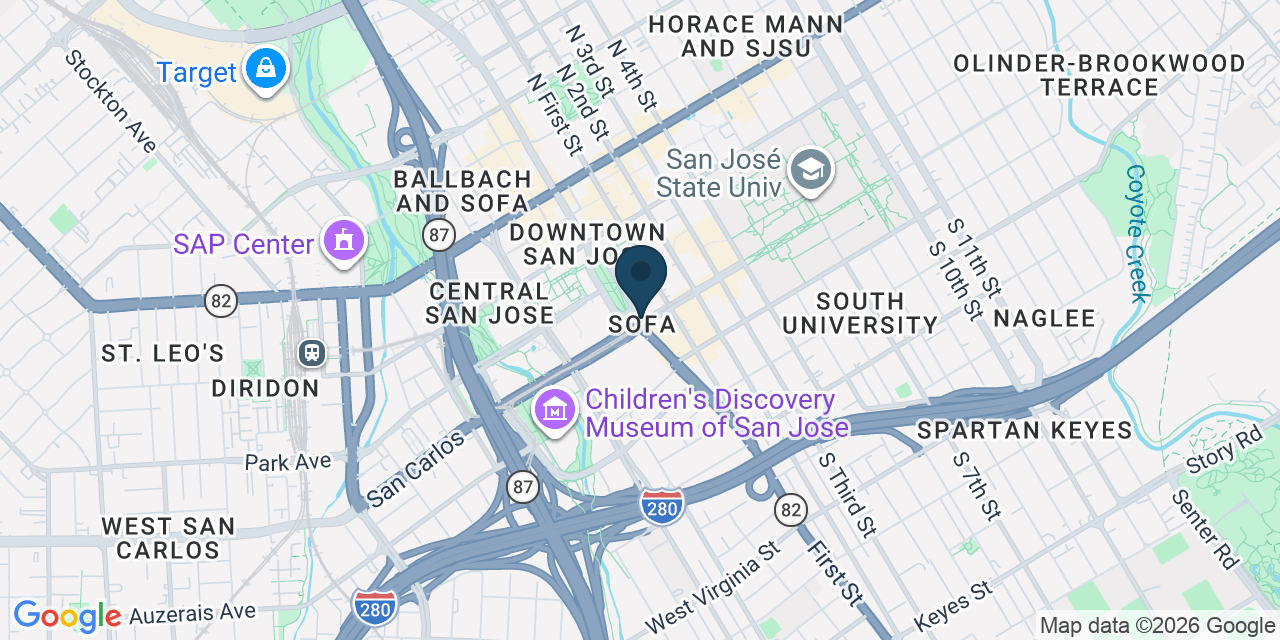 Map showing San Jose, Santa Clara County, CA