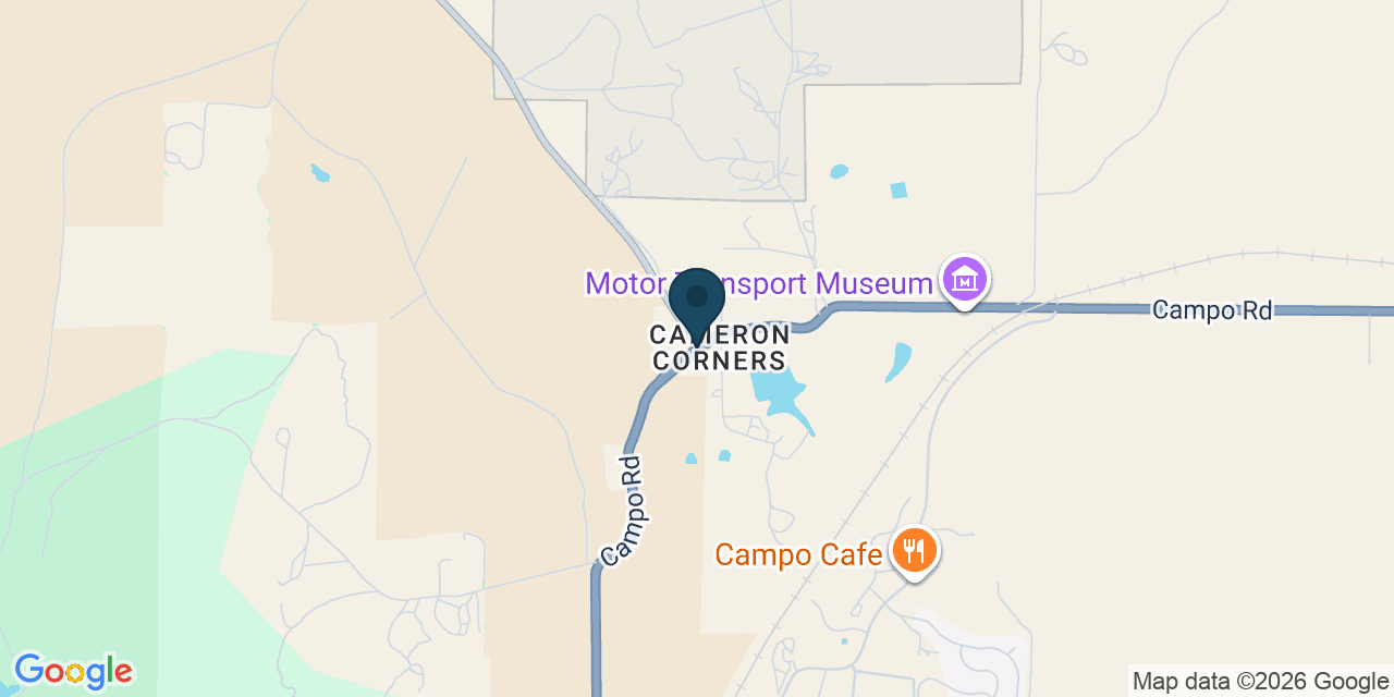 Map showing Campo, San Diego County, CA