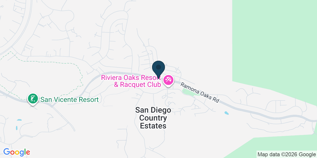 Map showing San Diego Country Estates, San Diego County, CA