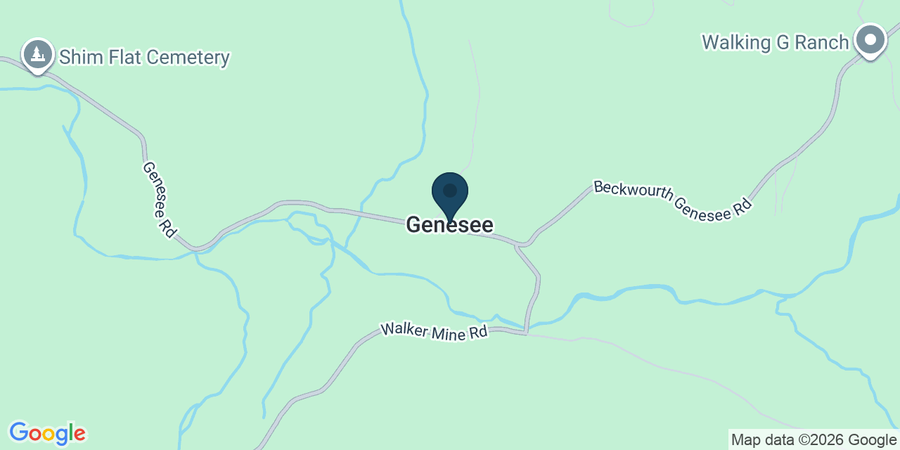 Map showing Genesee, Plumas County, CA