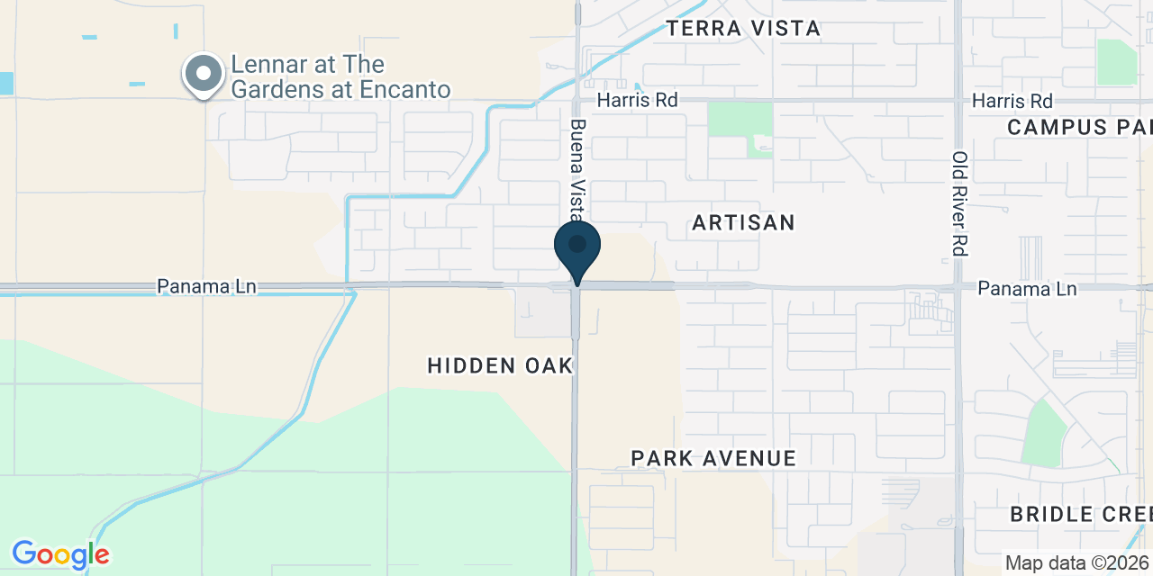 Map showing Kern County, CA