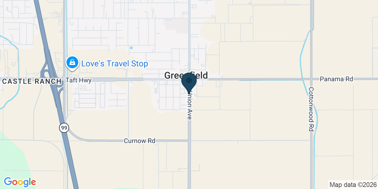 Map showing Kern County, CA