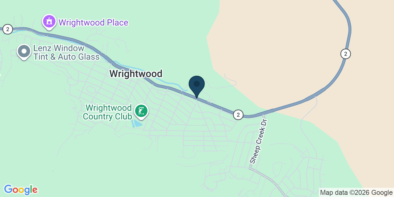 Map showing Wrightwood, San Bernardino County, CA