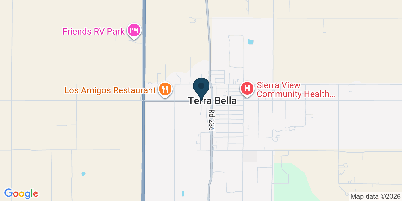 Map showing Tulare County, CA