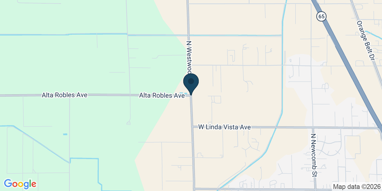 Map showing Tulare County, CA