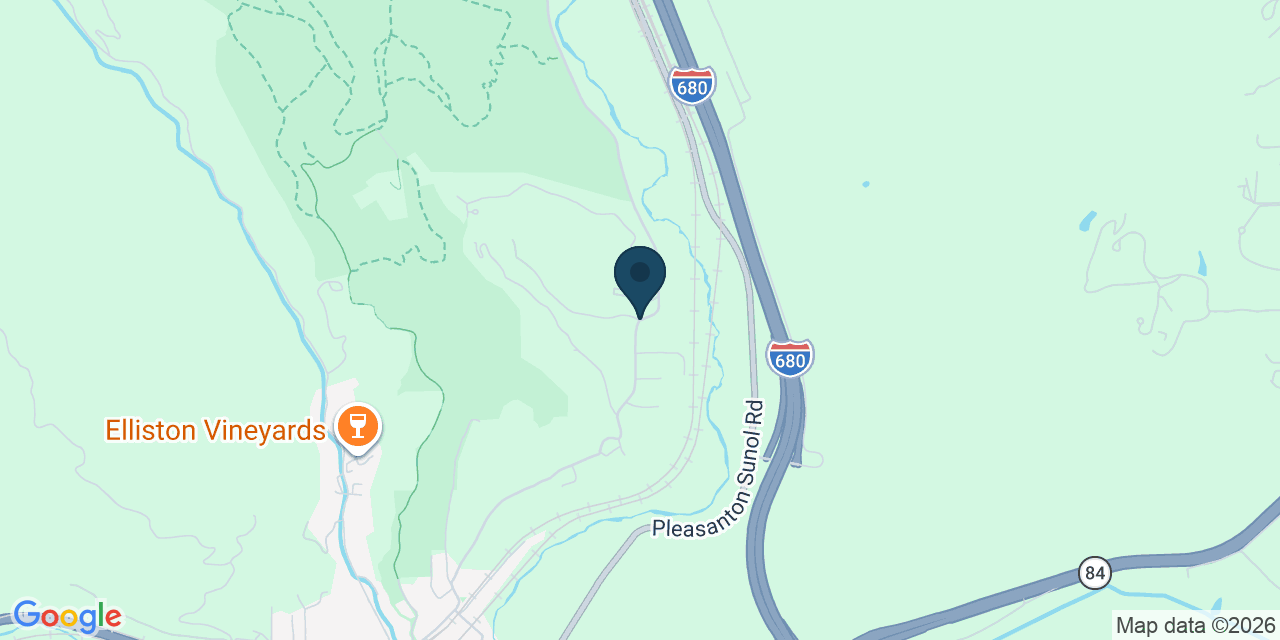 Map showing Sunol, Alameda County, CA