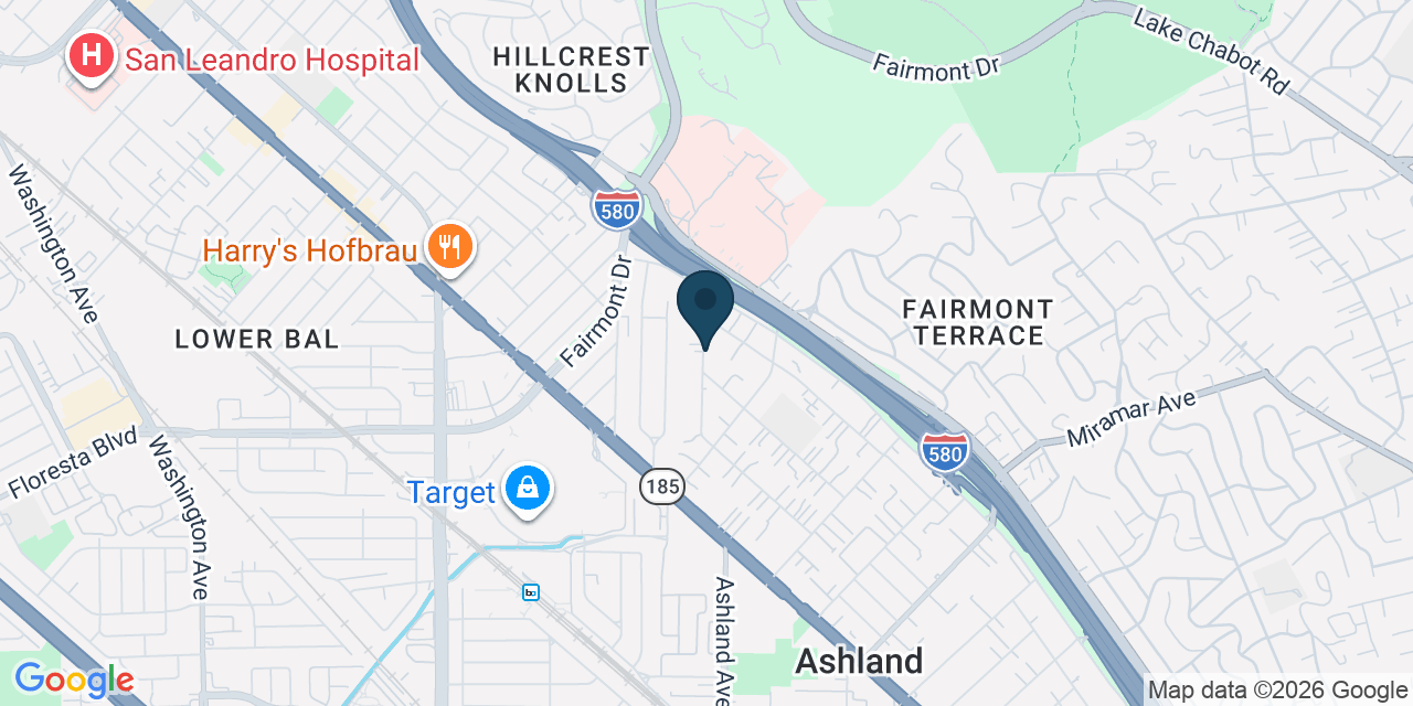 Map showing San Leandro, Alameda County, CA