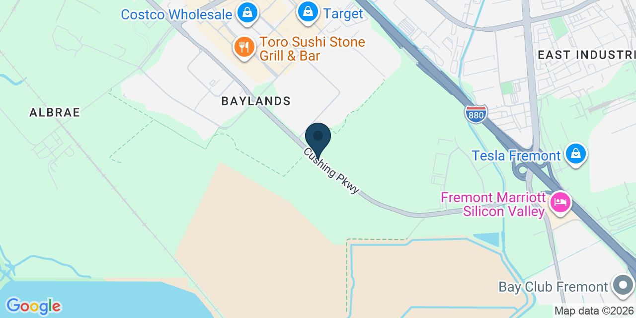 Map showing Fremont, Alameda County, CA