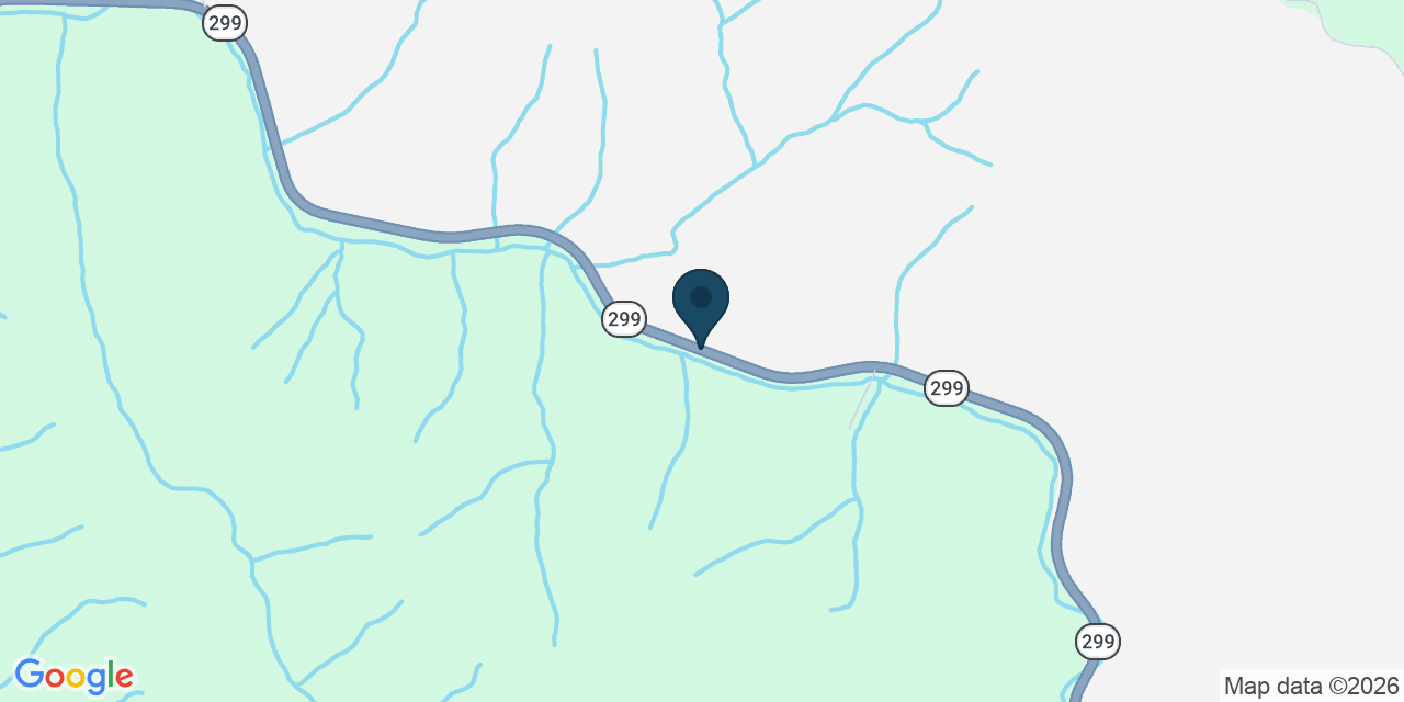 Map showing Lewiston, Trinity County, CA