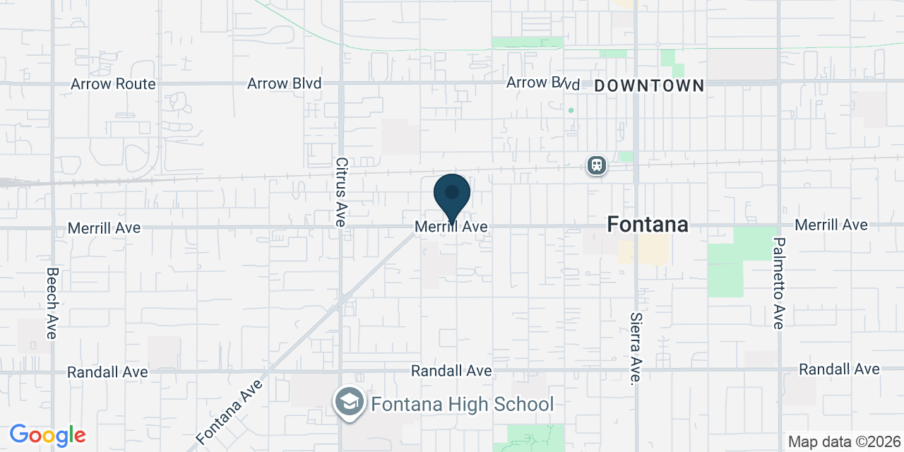 Map showing San Bernardino County, CA