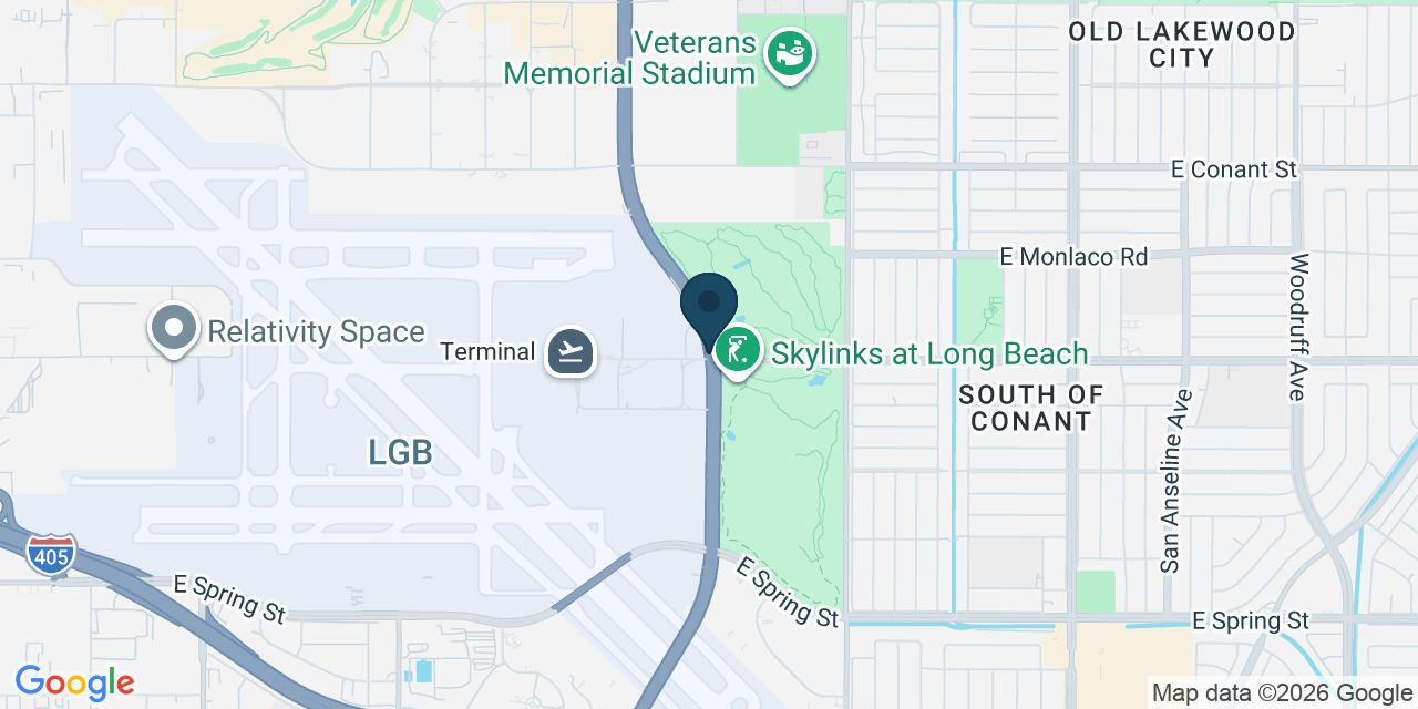 Map showing Long Beach, Los Angeles County, CA