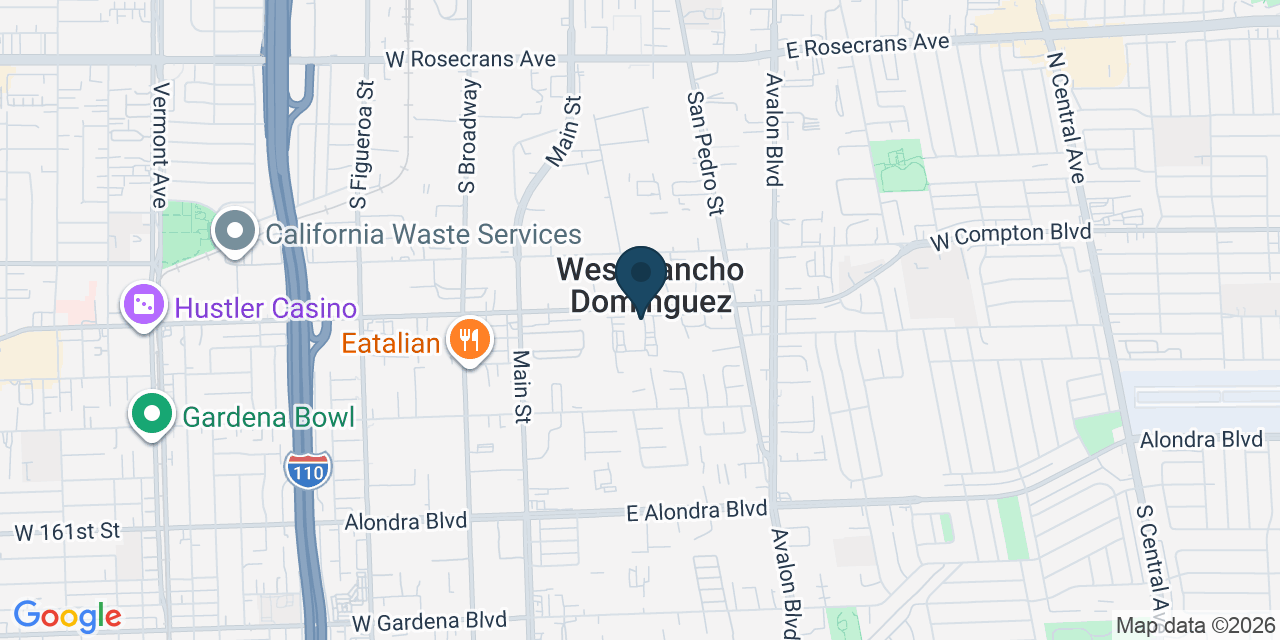 Map showing Gardena, Los Angeles County, CA