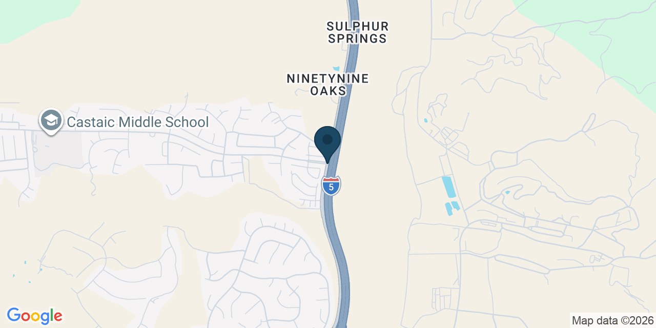 Map showing Castaic, Los Angeles County, CA