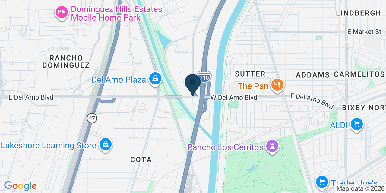 Map showing Los Angeles County, CA