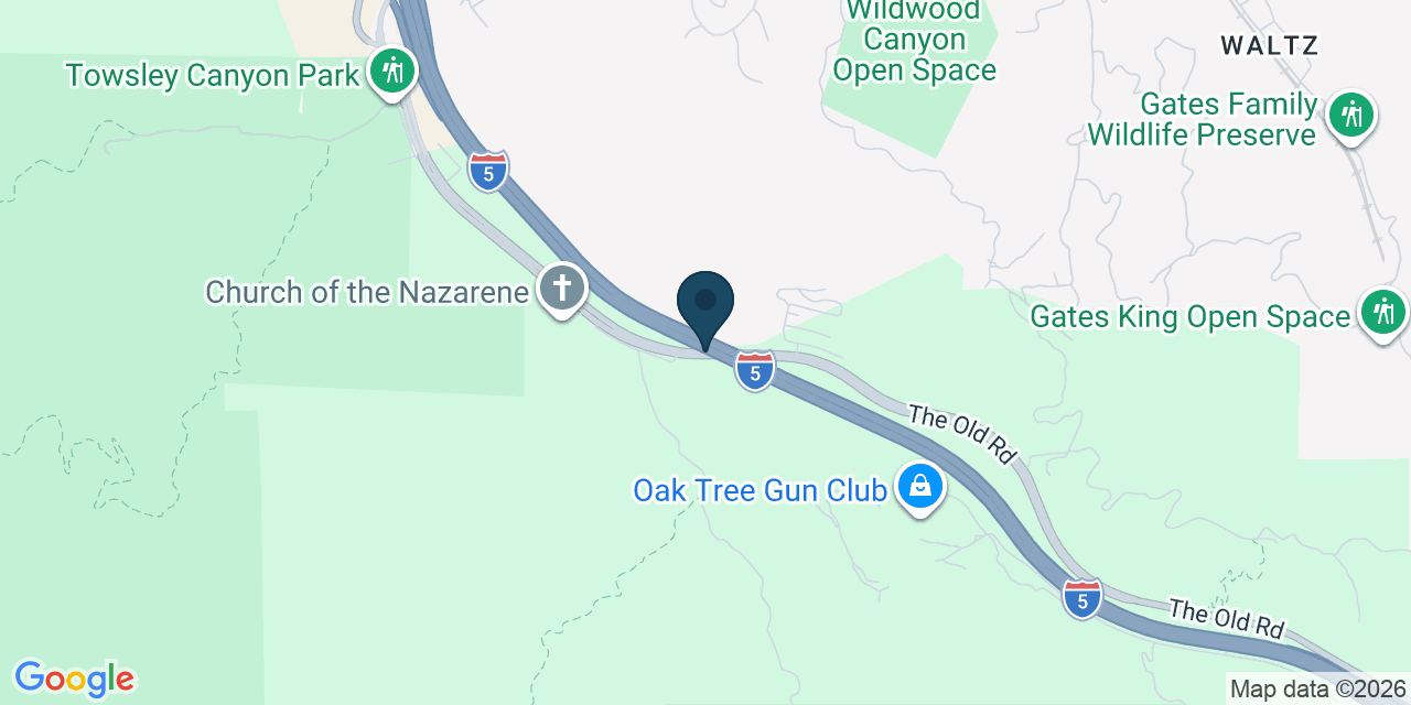 Map showing Newhall, Los Angeles County, CA