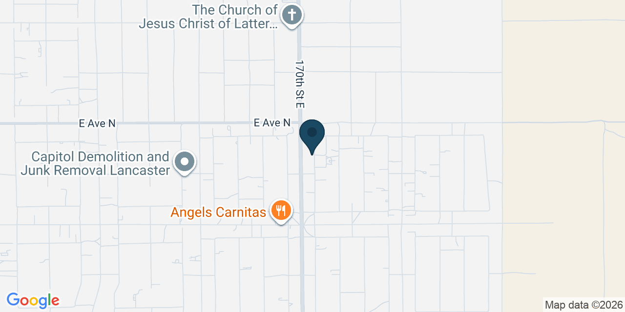 Map showing Lancaster, Los Angeles County, CA