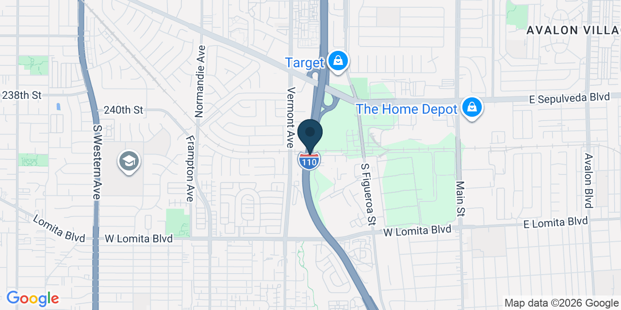 Map showing Carson, Los Angeles County, CA