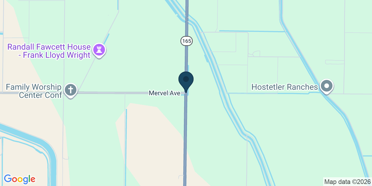 Map showing Merced County, CA
