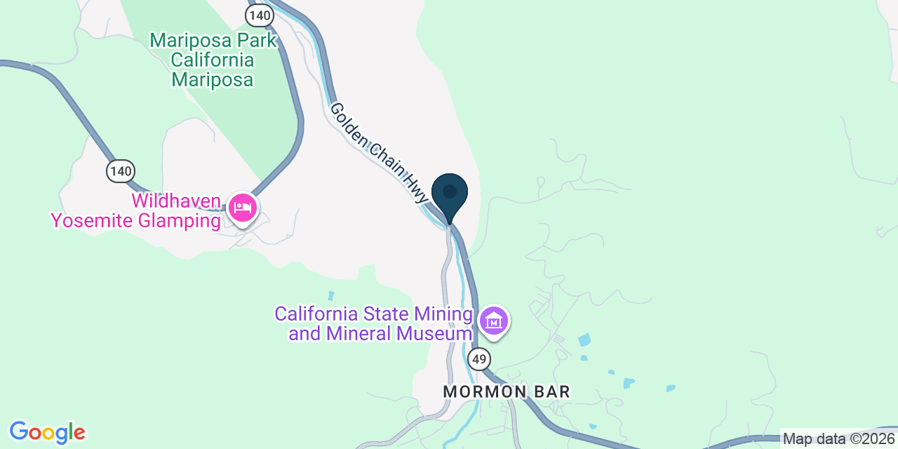 Map showing Mariposa, Mariposa County, CA