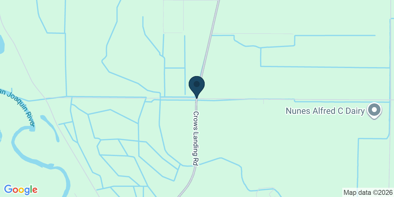 Map showing Stanislaus County, CA