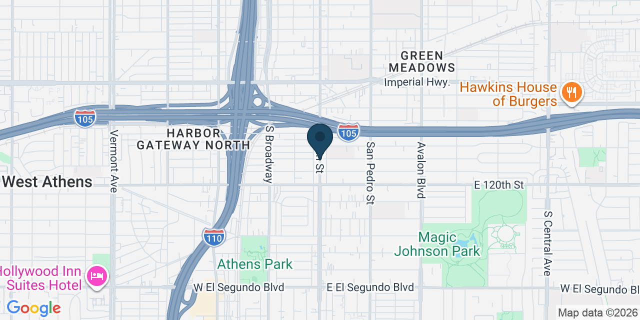 Map showing Los Angeles County, CA