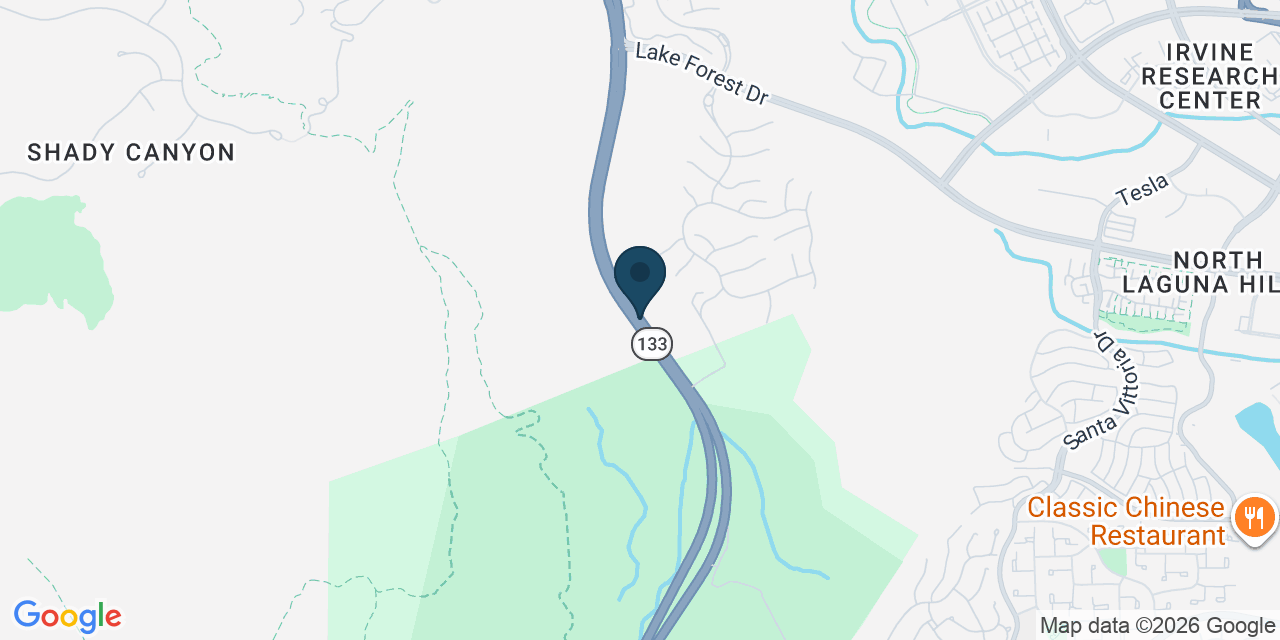 Map showing Orange County, CA