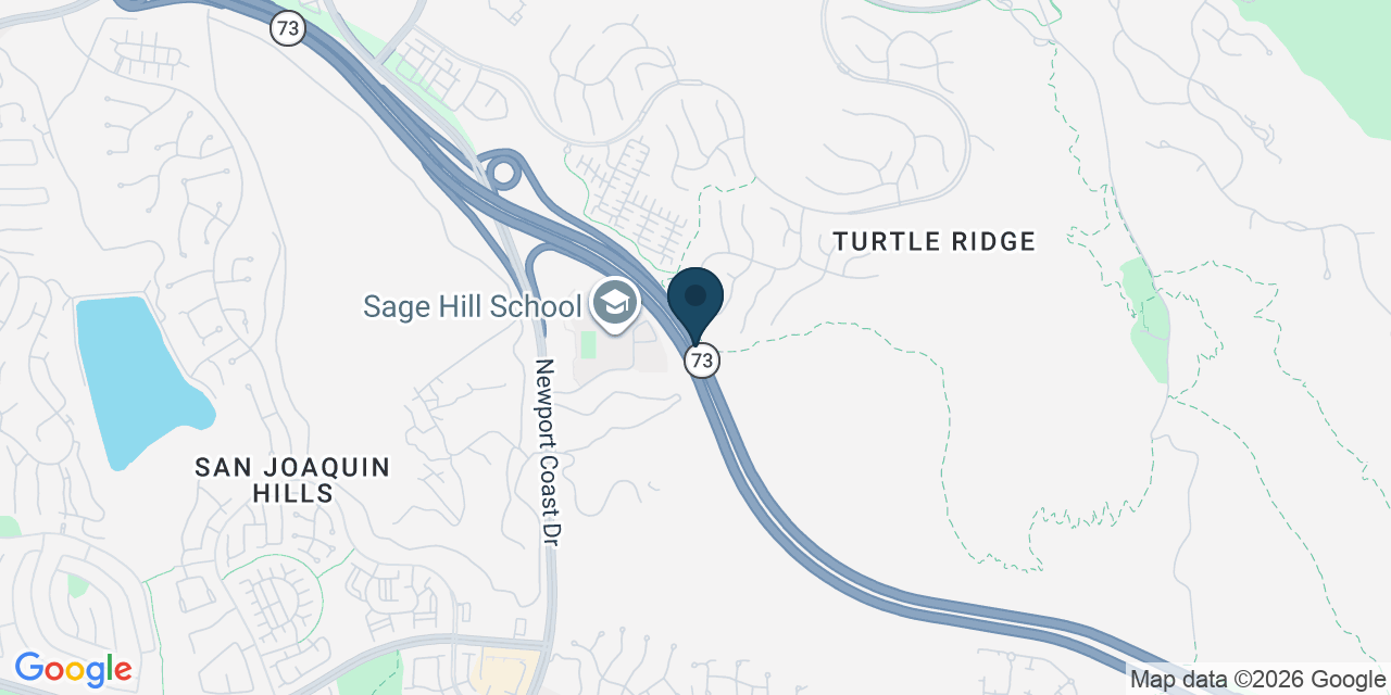 Map showing Newport Beach, Orange County, CA