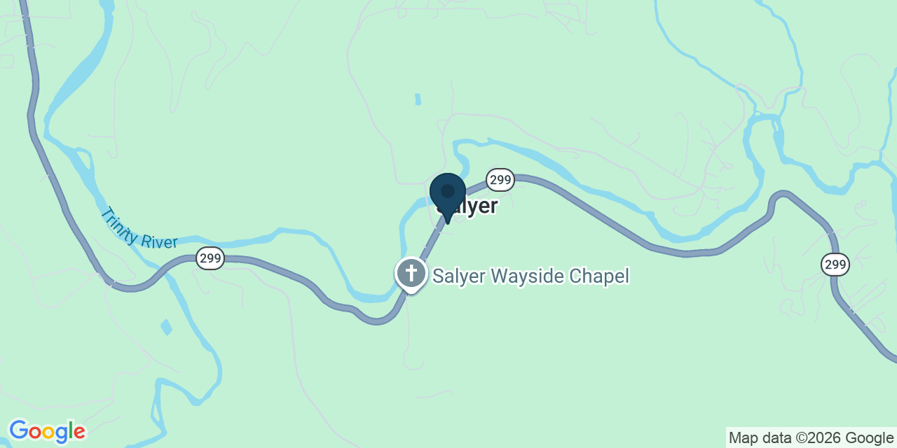Map showing Salyer, Trinity County, CA