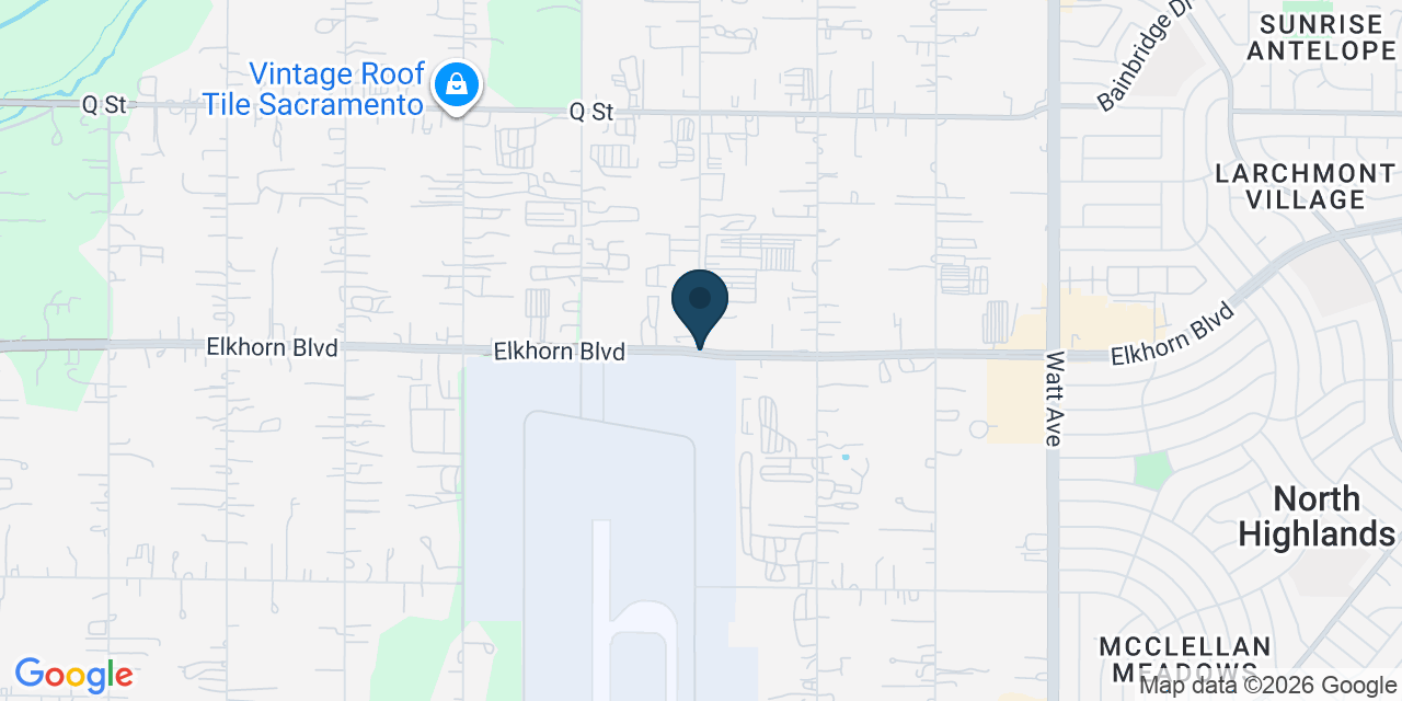 Map showing North Highlands, Sacramento County, CA
