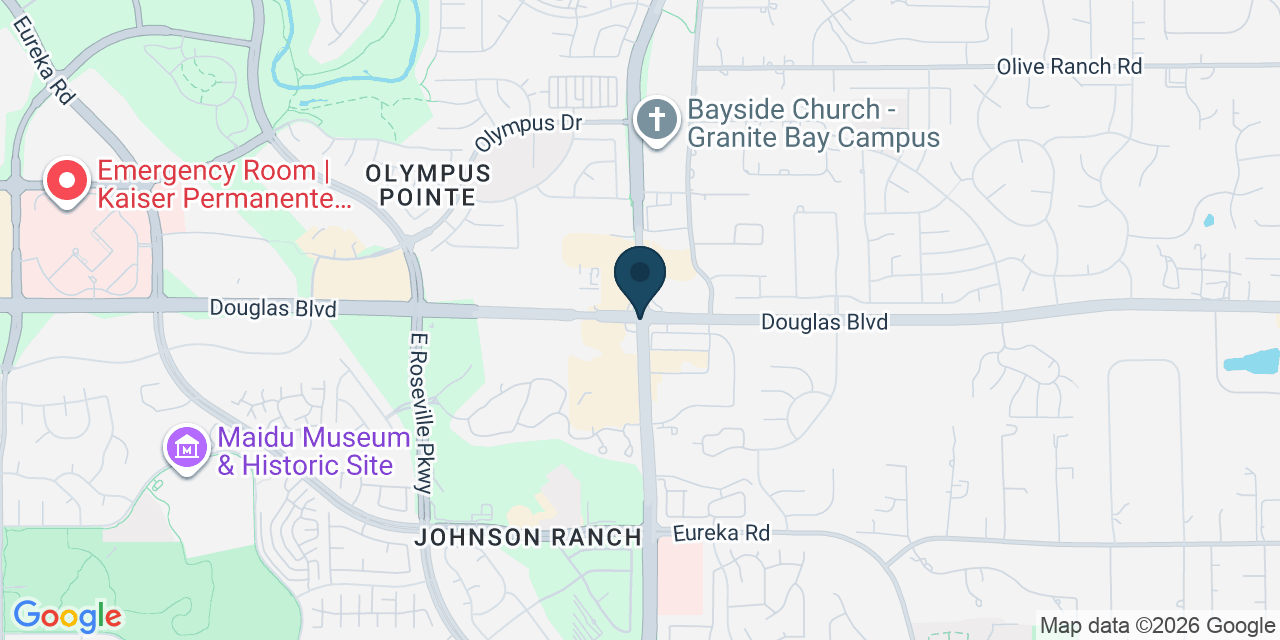 Map showing Roseville, Placer County, CA